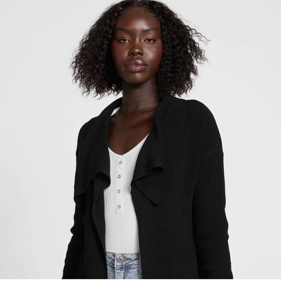 Guess women’s Maidan longline cardigan in black - Picture 3 of 7